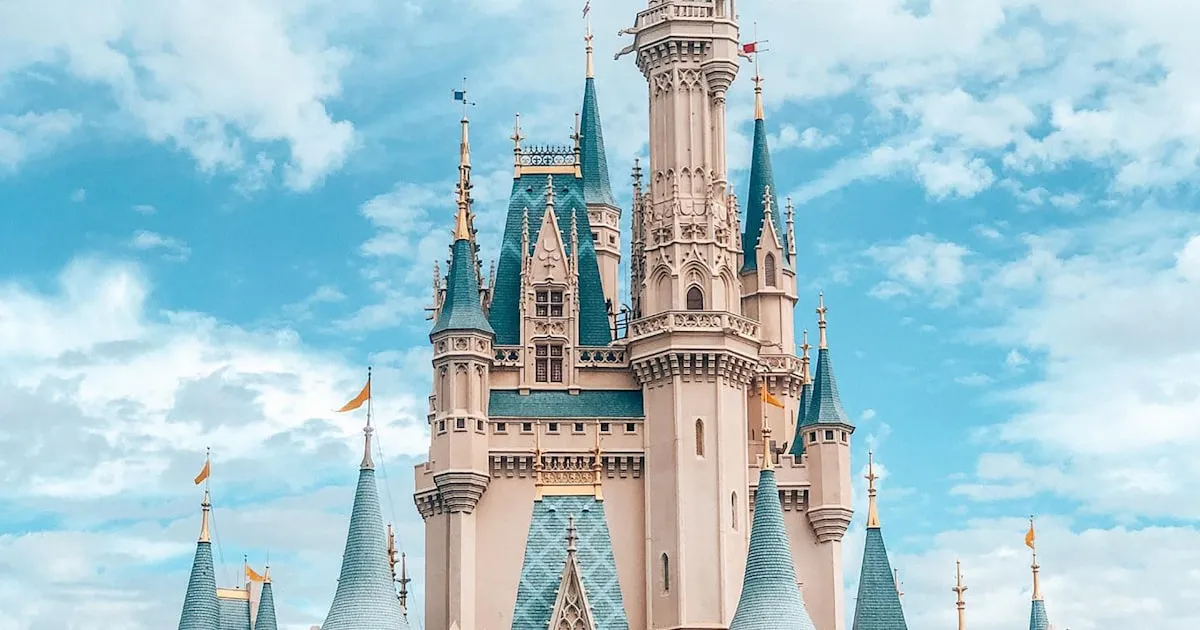 Disneyland castle in Anaheim, California