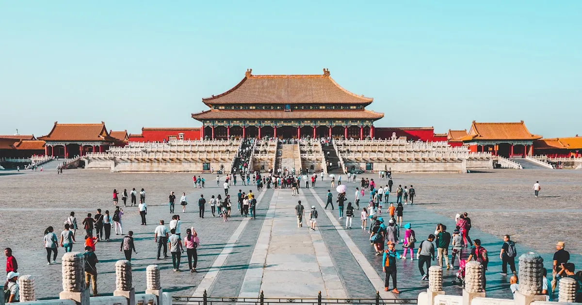 Crystal clear blue lake in Jiuzhai Valley National Park, China